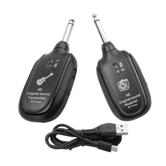 Portable Guitar Wireless Transmitter&Amp Receiver Transmission Audio System Built-in Battery for Guitars Bass