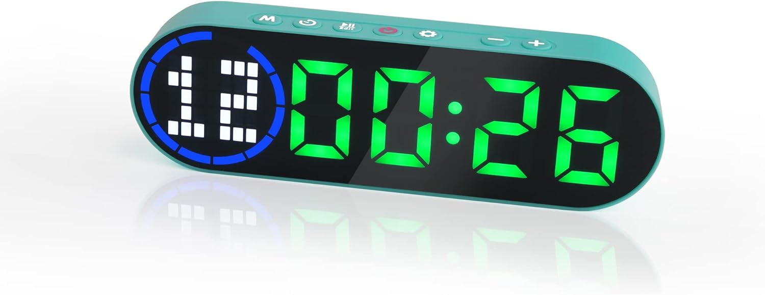 Portable Gym Timer for Home Gym Interval Timer for Workout with Time Progress Bar Rounds Workout Clock for Boxing HIIT Tabata Emom Fitness Rechargeable Battery Powered Walmart