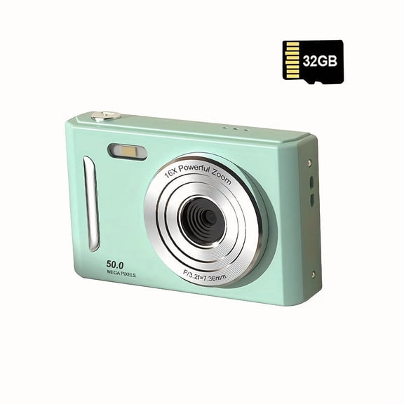 Portable HD Front & Rear Digital Camera, Retro CCD Camera, 2 Styles (No Card/32G), Vintage Design, Lightweight, High-Quality Sensor for Vlogging & Travel Photography