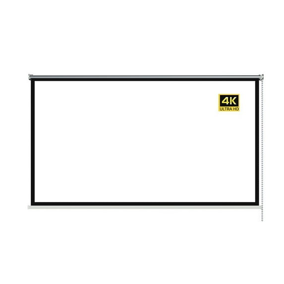 Portable HD Projector Screen Hand Pull Down Projector Screen 84 100 120 Inches 16:9 4:3 Easy To Assemble ,Wrinkle-Free