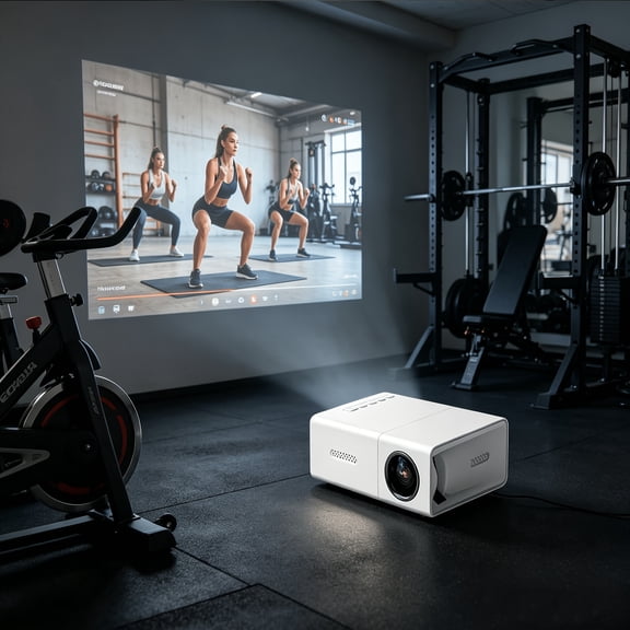 Portable HD Projector with Vivid Color & Clear Image, Simple Operation for Family Entertainment, Travel and Small Meetings
