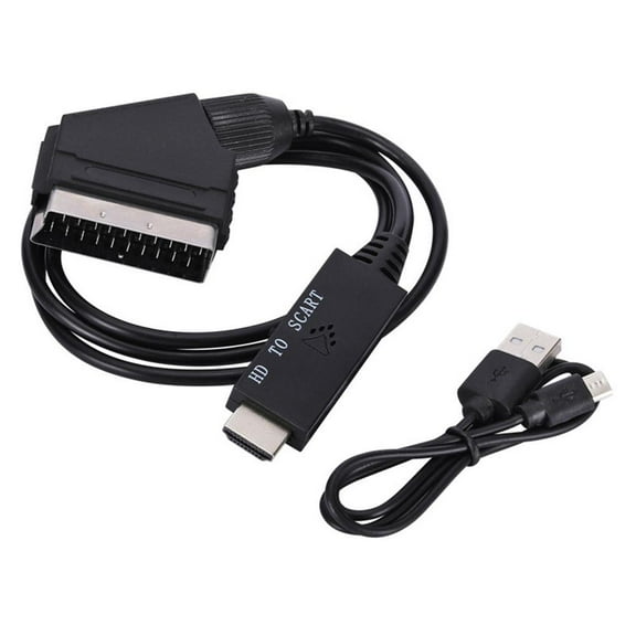 Portable HDMI to SCART Converter Cable Video Audio Adapter Lead 1M fo Prof