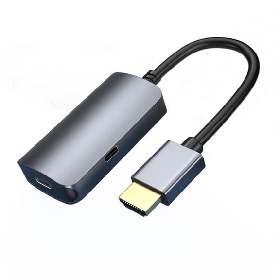 Portable HDMIs Male to USB C Female Adapter 4K@60Hz Video Audios Converter Plugs and Play Support for Multiple Devices
