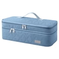 thumbnail image 1 of Portable Hair Dryer Bag,Large Capacity Hair Tools Travel Bag with Handle,Double Layer Organizer Case for Flat Irons, Curling Irons, Hair Dryers, and Travel Carrying Case for Hair Tool Storage(Blue), 1 of 9