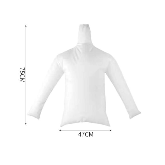 Portable Hair Dryer Clothes Bag Fast Drying Rack For Travel Business Trip White Polyester Laundry Organizer With Clips 1 Pack(Long Sleeve)