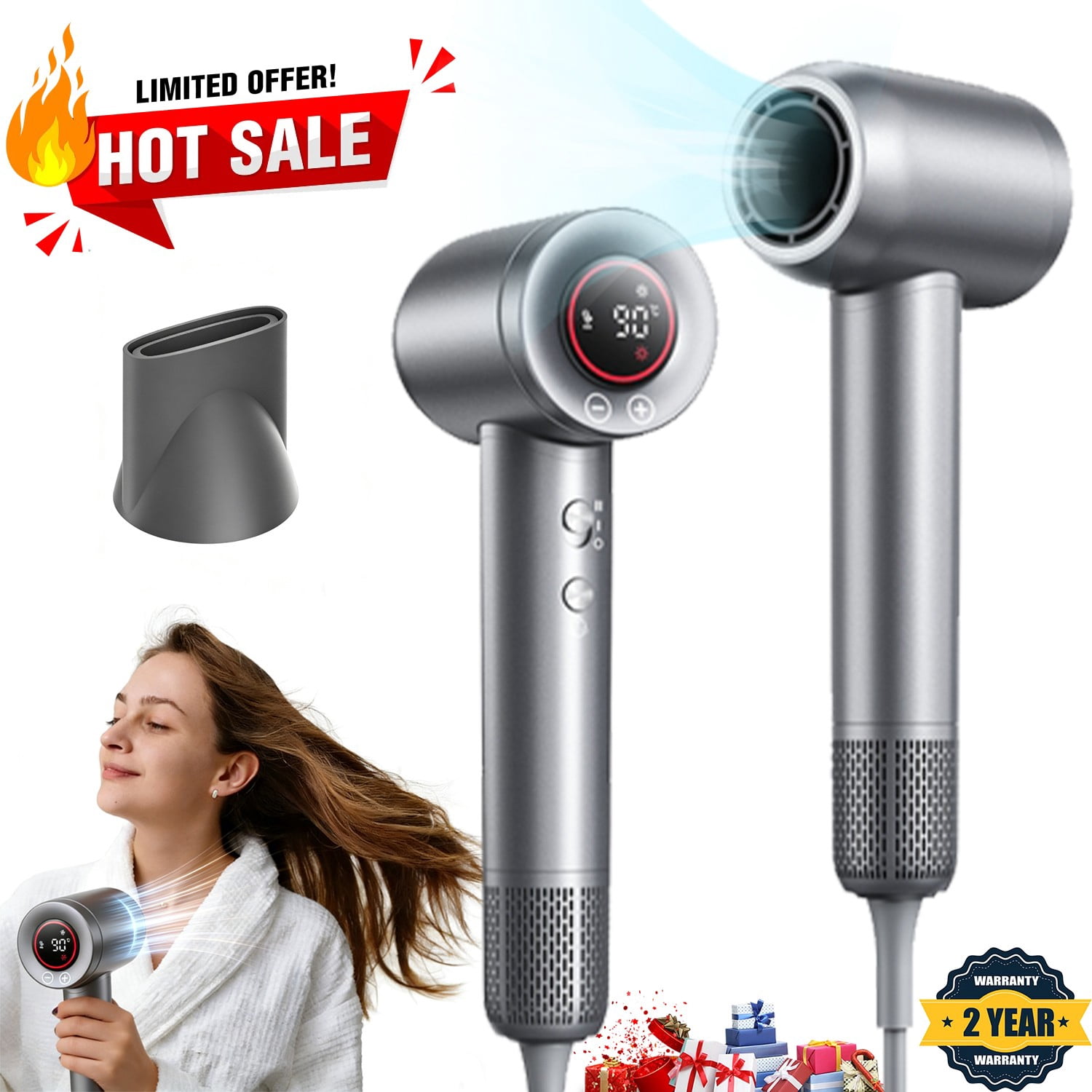 Portable Hair Dryer - Fast Drying Travel Hairdryer,High-Speed Blow Dryer,NEW,q