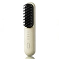 thumbnail image 1 of Portable Hair Straightener Brush, Rechargeable Straightening Comb, 2-in-1 Detangler and Styler, Adjustable Temperature, Quick Heating, USB Type-C Charging, Safe for All Hair Types, 1 of 9