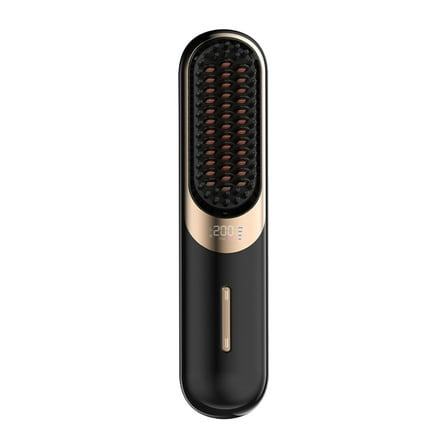 Portable Hair Straightening Brush Pro Cordless Styling Tool with Curling Function for Smooth Hair