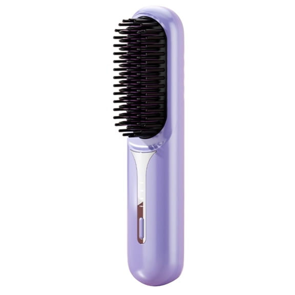 Portable Hair Straightening Brush with Adjustable Heating Technology Styling