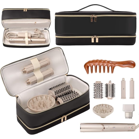 Portable Hair Tools Storage Bag for Flexstyle Hair Dryer Airwrap, Double-Layer Large Capacity Travel Storage Bag for Airwrap Styler and Attachments