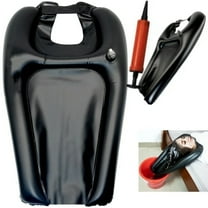 Portable Hair Washing Tray,Inflatable Shampoo Bowl for Bedside and in Bed,Lightweight PVC Hair Washing Sink,Black Shampoo Basin at Home for Elderly,Disabled,Pregnant,Injured,Bedridden