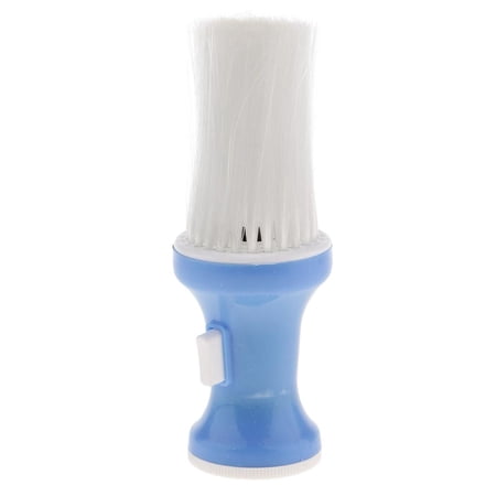 Portable Hairdressing Neck Facial Hair Cutting Dust Dirt Cleansing Brush Cleaner Hair Dust Removal Tool for Customer - Blue, as described