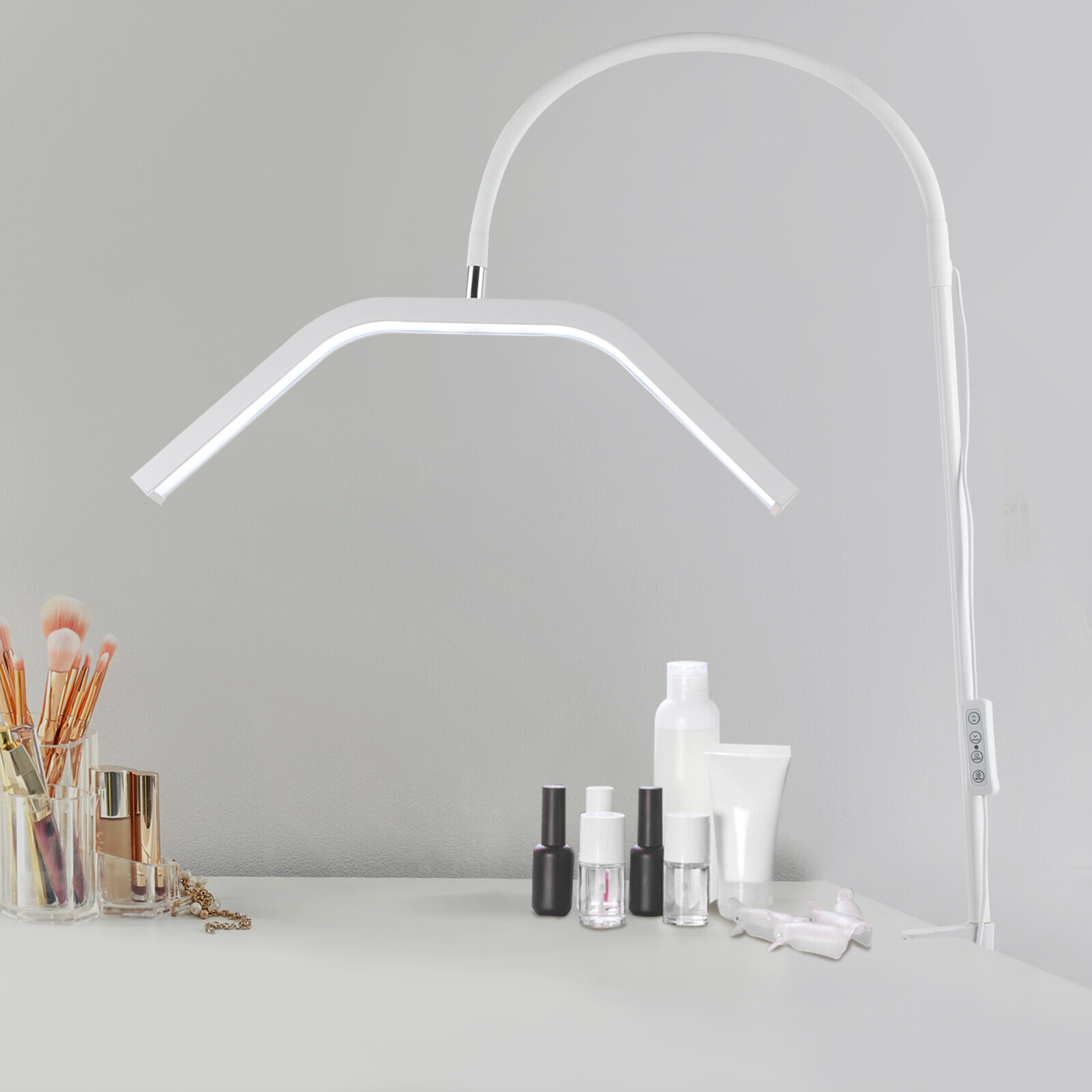 Portable Half Moon LED Desk Lamp for Eyelash Extensions and Beauty Work
