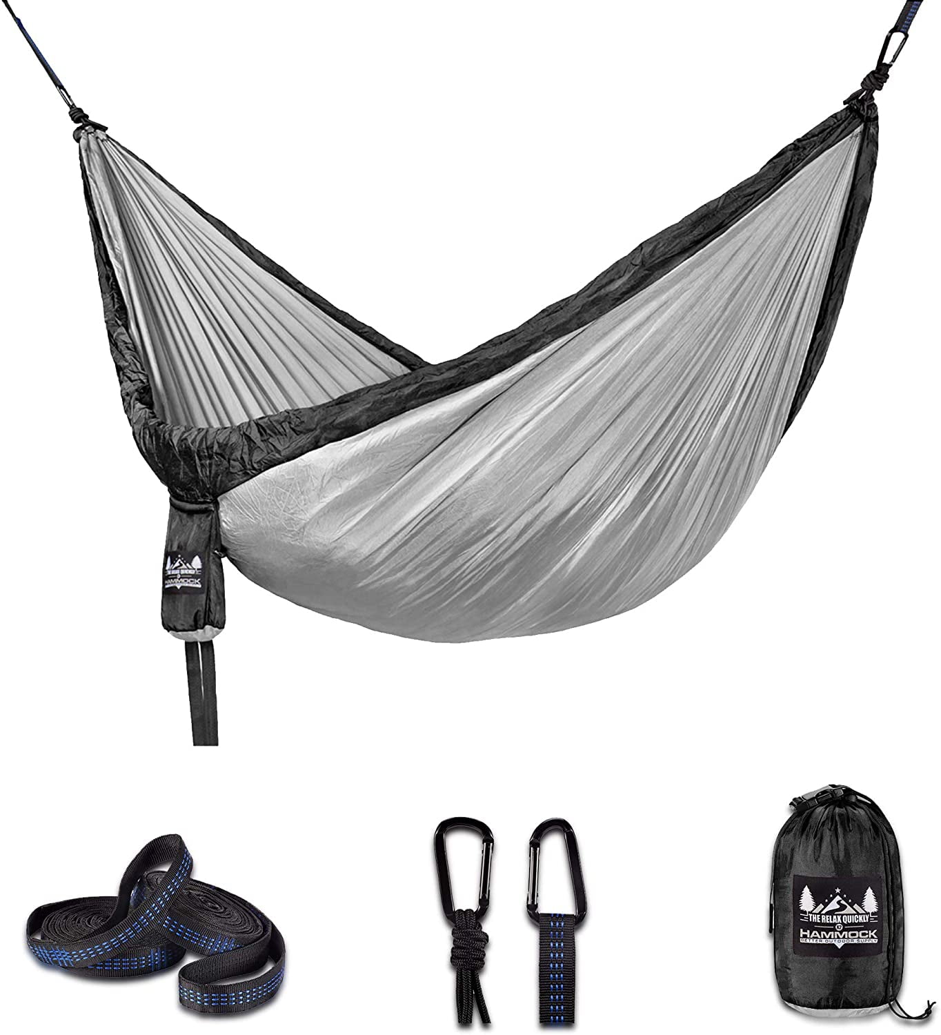 Portable Hammock - Black, Gray