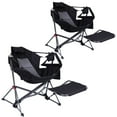 thumbnail image 1 of Portable Hammock Chair with Footrest, Lightweight Rocking Camping Chair with Cupholder, Pocket, and Easy Carry Design for Outdoor Adventures (2 Pack), 1 of 6