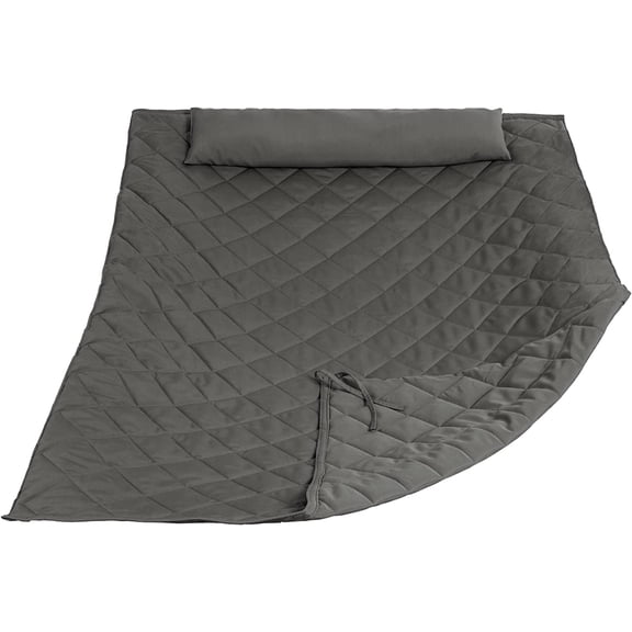 Portable Hammock Pad with Pillow, Replacement Hammock Pad, Grey | Heavy Duty Polyester Hammock Pad and Pillow Set, 2 Person Hammock Pad 76.8"x55" for Rope Hammock, Indoor Outdoor Use