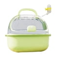 thumbnail image 1 of Portable Hamster Travel Carrier Cage with Water Bottle, Transparent Small Pet Outdoor Carry Case,Colour as Pictured, 1 of 7