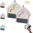 thumbnail image 1 of Portable Hand Broom and Dustpan Set, Interesting Small House Design Portable Mini Broom and Dustpan Set, Lightweight Dust Pan and Brooms for Desktop Kitchen Small Space Cleaning(Pink+yellow), 1 of 8