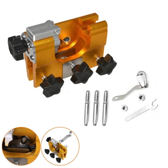 Portable Hand Crank Chainsaw Blade Sharpener, Aluminum Alloy and Stainless Steel