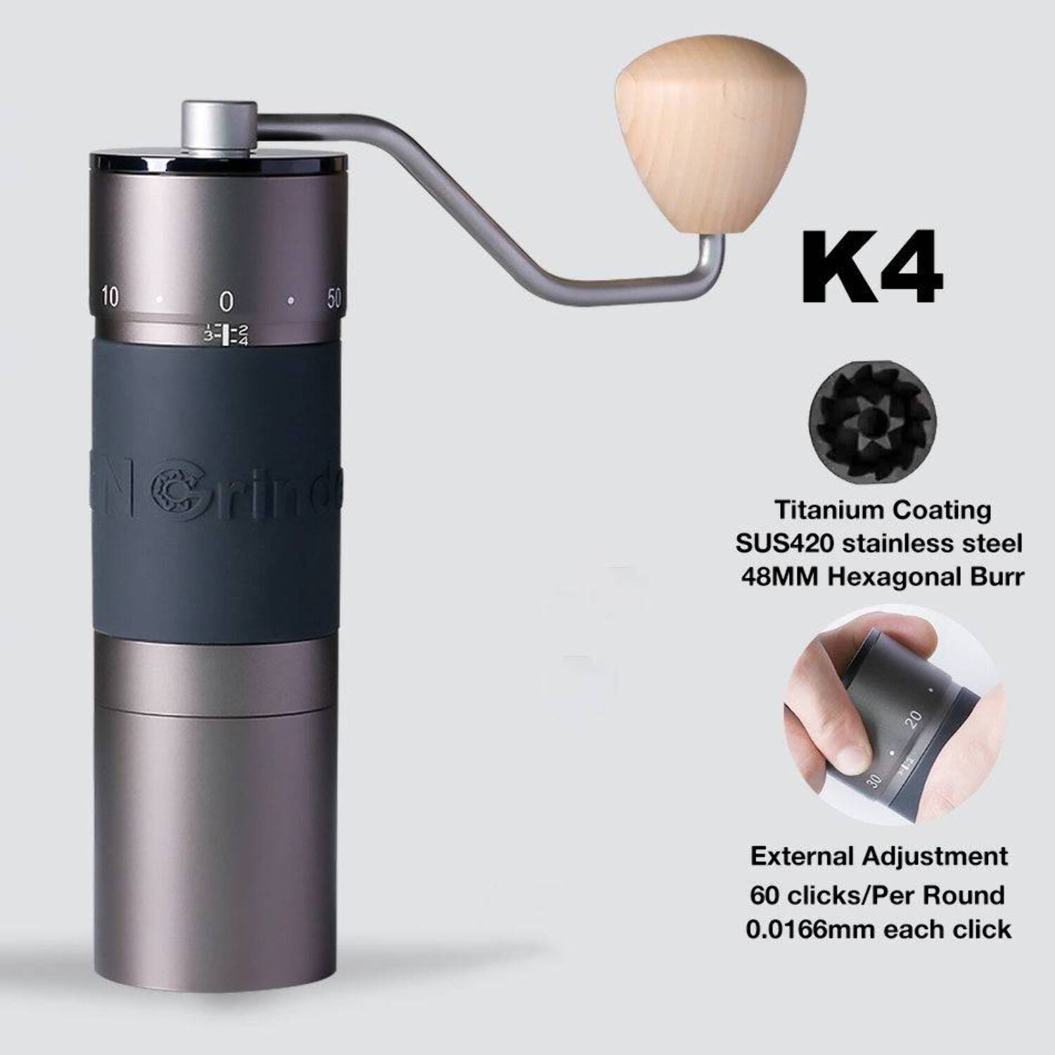 Manual Coffee Portable Hand Crank Grinder