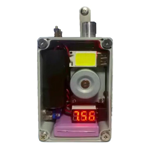 Portable Hand Crank Generator, 8.4V 600mA*2 Lithium Battery Power Bank with USB Charging & Ignition, Emergency Off-Grid Power for Outdoor Camping & Preparedness