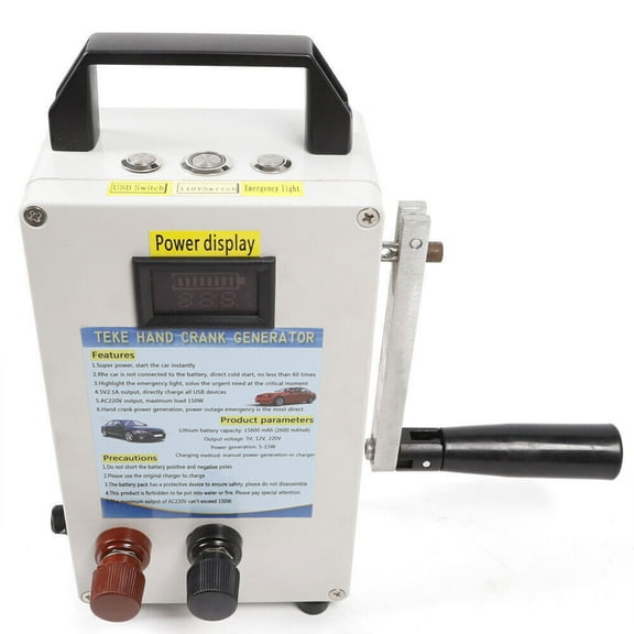 Portable Hand Crank Generator Emergency Power Supply Charger Camping Outdoor