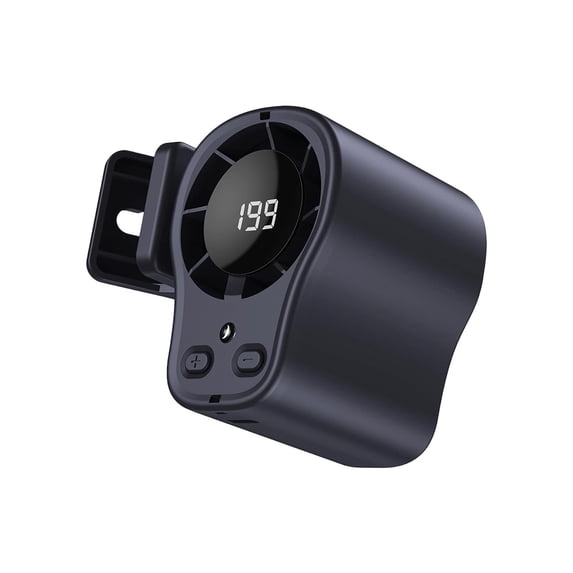 Portable Hand Held Fan Car Clip On Air Conditioner Fan With LED Display Travel Camping Outdoor Use