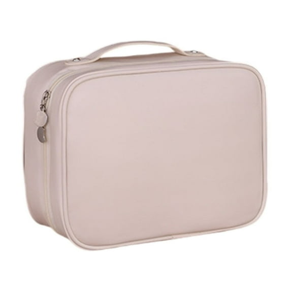 Portable Hand-Held Makeup Brush Storage PU Leather Multifunctional Cosmetic Bag with Compartments for Brushes & Beauty Tools