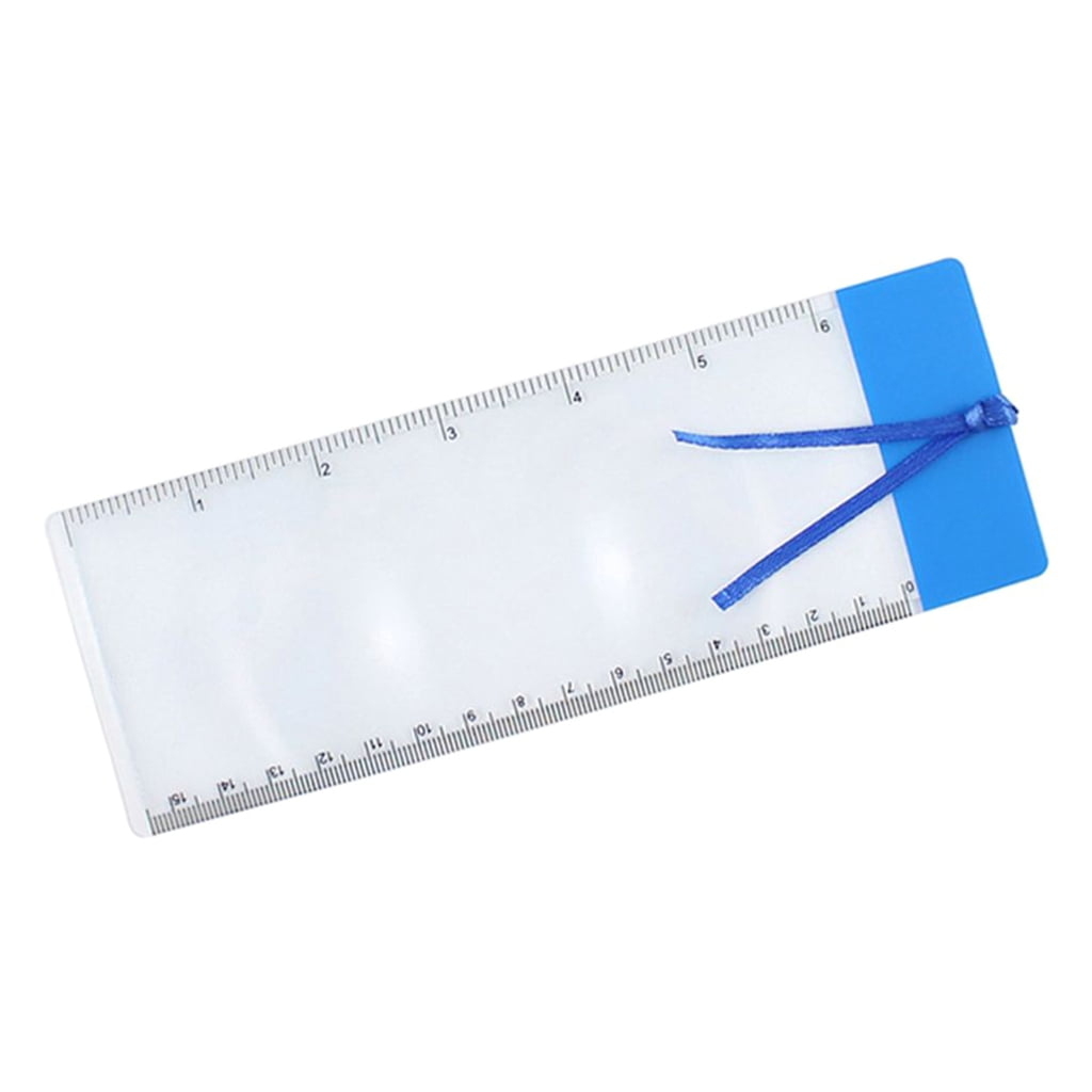 Portable Hand Held Ruler Magnifier Bar with Measuring Scale Acrylic