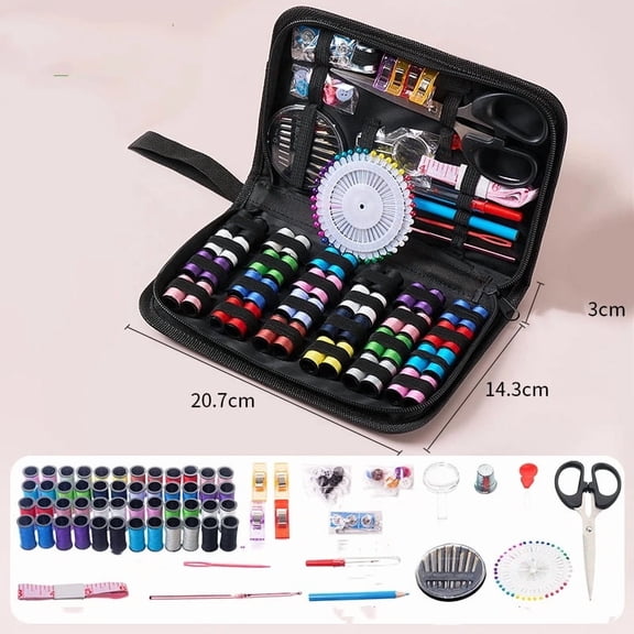 A Portable Hand Needle and Thread Kit with Premium Sewing Supplies and Accessories for Emergency Clothing Repairs, Travel, and Home Mending(172pcs)20.7*14.3*3cm)