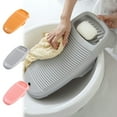 thumbnail image 1 of Portable Hand Washing Board with Stand, Plastic Washboard for Clothes, Yellow Gray Pink, Non-slip Surface & Soap Holder for Effortless Cleaning, Ideal for Small Laundry Items & Travel Use, 1 of 6