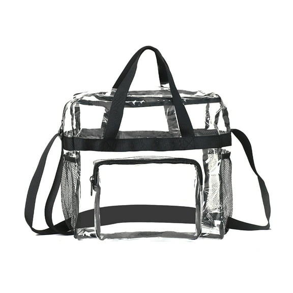 Portable Handbag Transparent Shoulder Crossbody Bag Tote Satchel Bag for Women Lady Large Capacity Travel Storage Bag