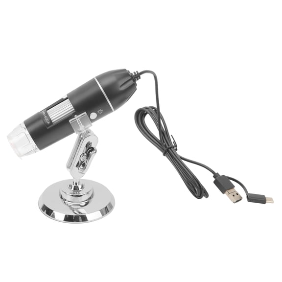Portable Handheld 1600X Digital Microscope USB HD Inspection Camera with Stand for Electronic Board Viewing and Skin Magnification