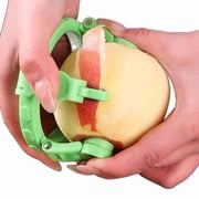 Portable Handheld Apple Peeler, New Upgraded Manual Rotating Apple Pear Peeler, Adjustable Fruits Peeling Machine, Foldable Fruit Skin Remover Set for Potato Apple Pear Peach Kiwis & MoreGreen