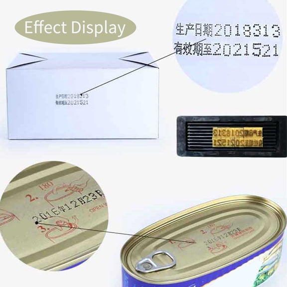 Portable Handheld Coding Machine Manual Date Stamp Printer Ink Date Printing for Food Plastic Bag Bottle Metal Cans Paper (3.5 * 3.0 * 1.1 inches / 9.0 * 7.7 * 2.9 cm)