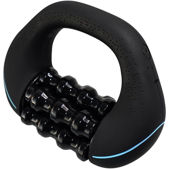 Portable Handheld Deep Tissue Massager, 3-Speed Mini Percussive & Rolling Muscle Roller with 4H Battery for Full Body Pain Relief in Legs Back Shoulders & Glutes