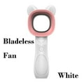 thumbnail image 1 of Portable Handheld Electric Blade-less Fan No Leaf Air Cooling Fan USB Charging (White), 1 of 10