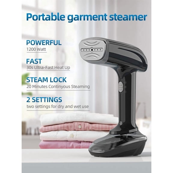 Portable Handheld Electric Steam Iron - Instant Heating, Smart Temp Control for Home/Travel/Business Trip