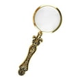 thumbnail image 1 of Portable Handheld Embossed Magnifying Lens Magnified Glasses Small for Reading Jewelry Nature Exploration Seniors and for Golden, 1 of 8