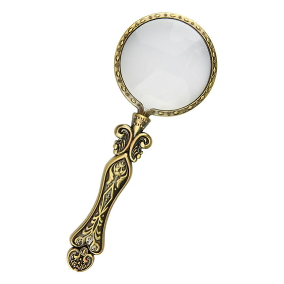 Portable Handheld Embossed Magnifying Lens Magnified Glasses Small for Reading Jewelry Nature Exploration Seniors and for Green
