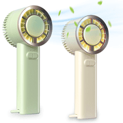 2 Pack Portable Handheld Fan,Mini Handheld Fan,Speed Adjustable Mini Fan,Lightweight Rechargeable Portable Fan for Travel Indoor Camping,Green