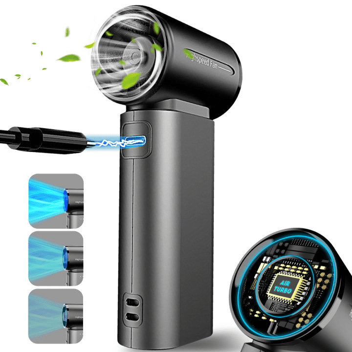 Portable Handheld Fan, 40000 RPM Turbo Fan, 100 Speeds Adjustable 5000mAh Rechargeable, Personal Fan for Travel Outdoor