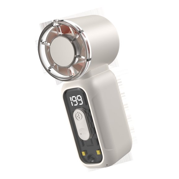 Portable Handheld Fan Clear Shell Rechargeable Small Personally Fan Cooling for Travel, Makeup, Outdoor, Indoor