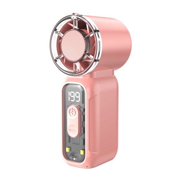 Portable Handheld Fan Clear Shell Rechargeable Small Personally Fan Cooling for Travel, Makeup, Outdoor, Indoor