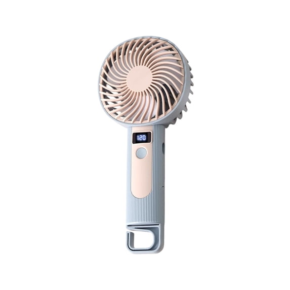 Portable Handheld Fan Compact Handheld Digital Fan USB-Rechargeable Double-Use Stand Or Handheld Compact And Portable Dynamoelectric Fan 120 Speed Settings for Indoor/Outdoor Use