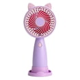 thumbnail image 1 of Portable Handheld Fan Cute Cat Ear Purple Personal Cooling Fan For Outdoor Travel 1 Pack, 1 of 6