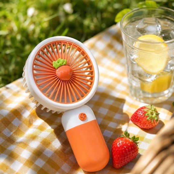Portable Handheld Fan Foldable Personal Fan,USB Rechargeable Mini Fan with Air Turbo Tech,Speed Adjustment and LED Display for Travel Summer Outdoor,Office Indoor Battery Powered