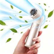 Portable Handheld Fan, High Speed Mini Blower, 6 Speed Adjustable Personal Fan, Pocket Size Cooling Fan, Ideal Gift for Men & Women for Outdoor Travel and Camping, Gold
