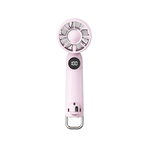 Portable Handheld Fan, High Speed Turbo Fan, 180° Foldable Fan Stepless Control, USB-C Rechargeable for Travel, Makeup Hot Flashes(Pink)