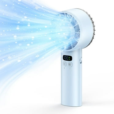 Portable Handheld Fan with Ice Cooling 5200mAh Handheld Turbo Fan, High Speed 15000 RPM Powerful Cooling Ice HandFan, Mini Fans Speed(1-100), Personal Air Conditioner Fan for Travel, Outdoor(Blue)
